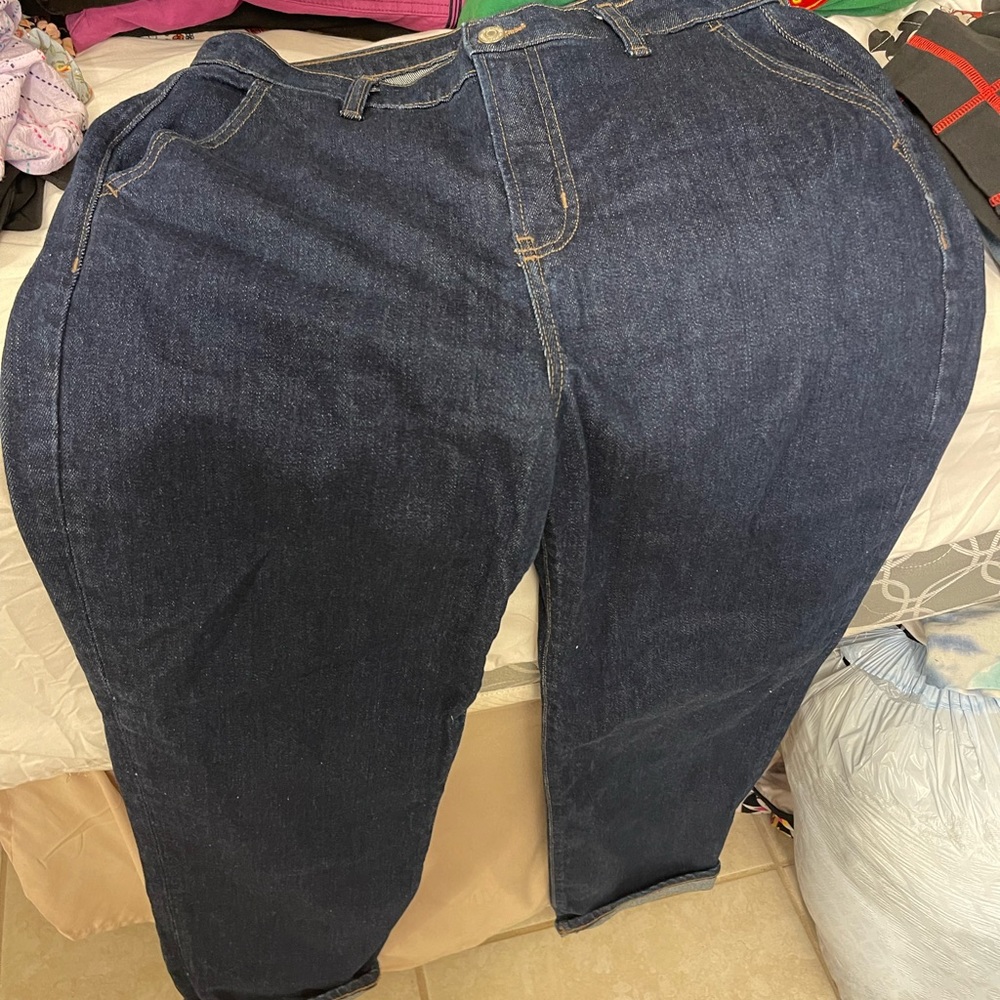 Womens Old Navy Straight leg high waisted jeans.